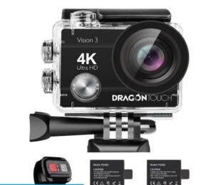 Dragon Touch Action Camera with Remote Control Underwater Camera